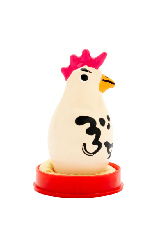 CONDOMERIE - PRESERVATIVI NOVITÀ DIPINTI A MANO COCKY ROOSTER
