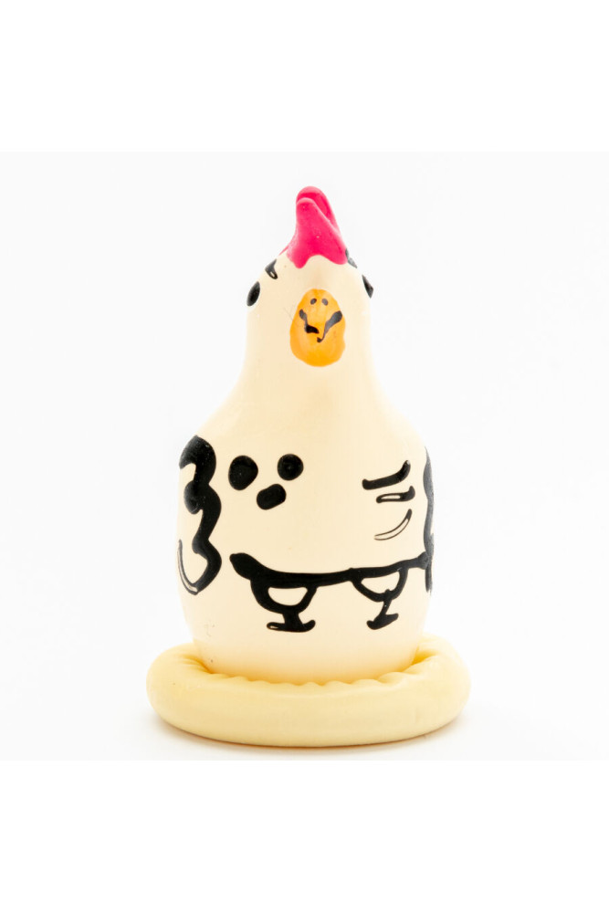 CONDOMERIE - PRESERVATIVI NOVITÀ DIPINTI A MANO COCKY ROOSTER