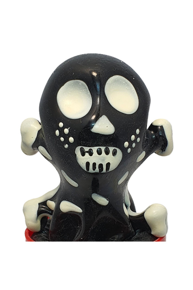 CONDOMERIE - PRESERVATIVI NOVITÀ DIPINTI A MANO TESCHIO NERO MODELLO 2