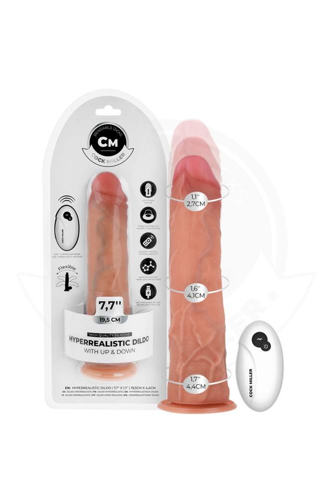 COCK MILLER - DILDO IPERREALISTICO CON VENTOSA E SPINTA CON TELECOMANDO 19