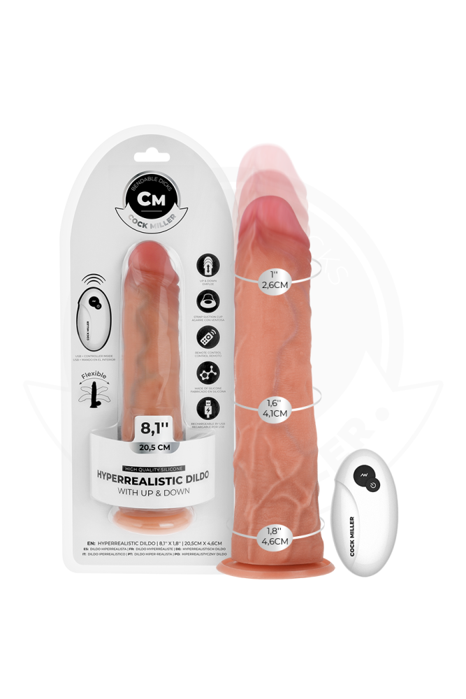 COCK MILLER - DILDO IPERREALISTICO CON VENTOSA E SPINTA CON TELECOMANDO 20
