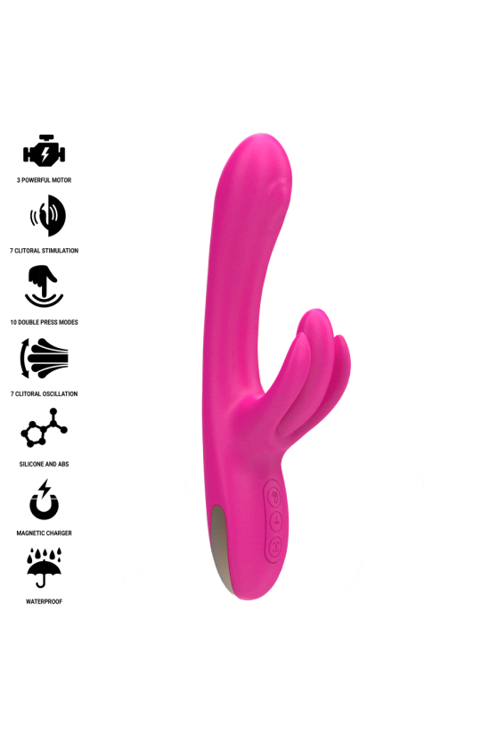 INTENSE - VIBRATORE MULTIFUNZIONE CONIGLIO BRITNEY 23 CM ROSA