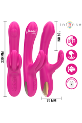 INTENSE - VIBRATORE MULTIFUNZIONE CONIGLIO BRITNEY 23 CM ROSA