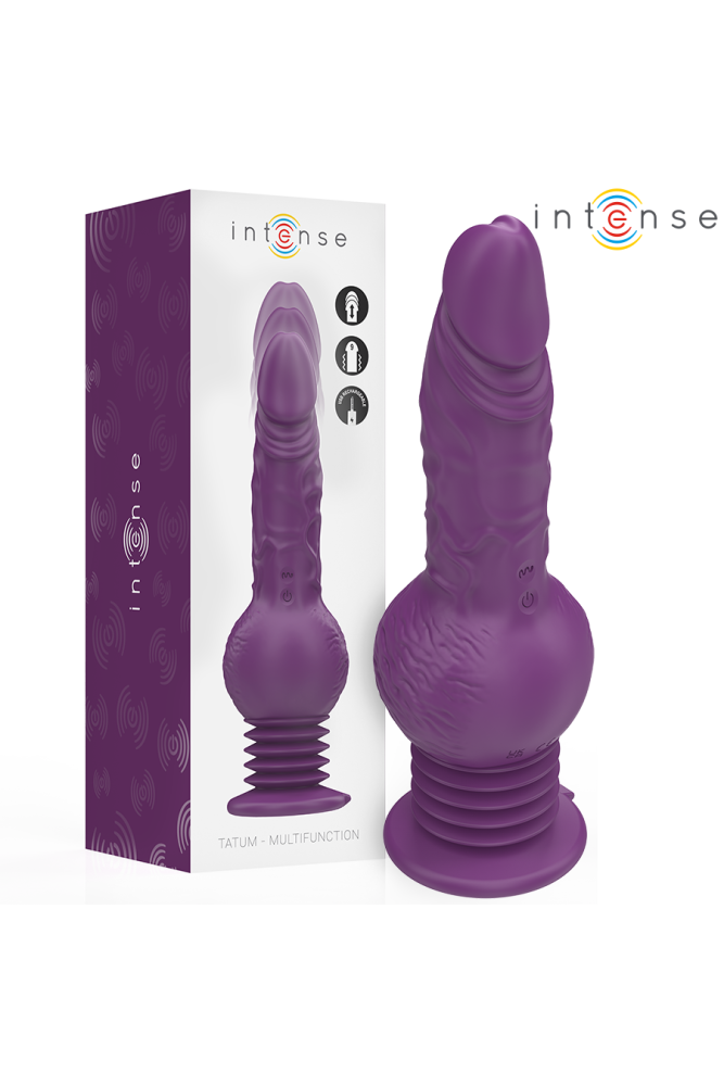 INTENSE - VIBRATORE MULTIFUNZIONE TATUM CON VIBRAZIONE SU E GIÙ 24 CM VIOLA