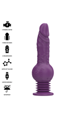 INTENSE - VIBRATORE MULTIFUNZIONE TATUM CON VIBRAZIONE SU E GIÙ 24 CM VIOLA
