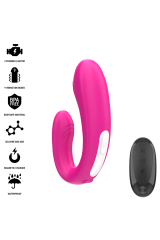 INTENSE - JANET DUAL STIMOLATORE E VIBRATORE A FORMA DI U CON TELECOMANDO ROSA