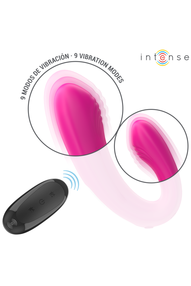 INTENSE - JANET DUAL STIMOLATORE E VIBRATORE A FORMA DI U CON TELECOMANDO ROSA