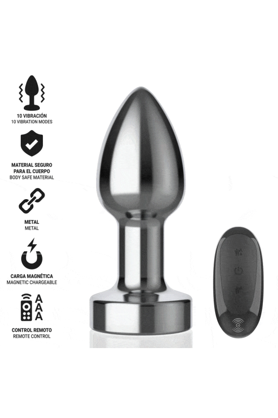 INTENSE - PLUG ANALE 10 VIBRAZIONI METALLO CON TELECOMANDO S