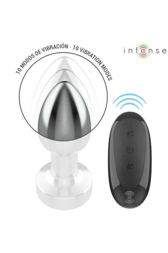 INTENSE - PLUG ANALE 10 VIBRAZIONI METALLO CON TELECOMANDO S