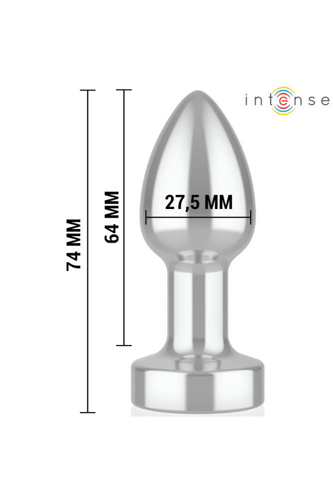 INTENSE - PLUG ANALE 10 VIBRAZIONI METALLO CON TELECOMANDO S