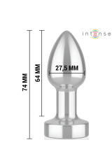 INTENSE - PLUG ANALE 10 VIBRAZIONI METALLO CON TELECOMANDO S