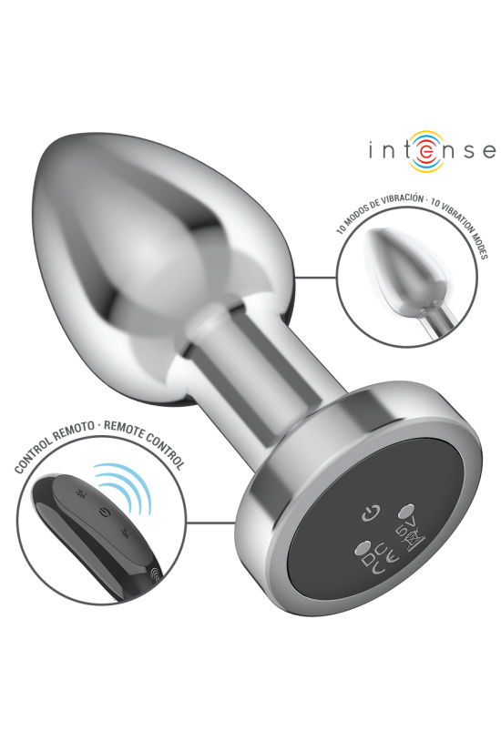 INTENSE - PLUG ANALE 10 VIBRAZIONI METALLO CON TELECOMANDO M
