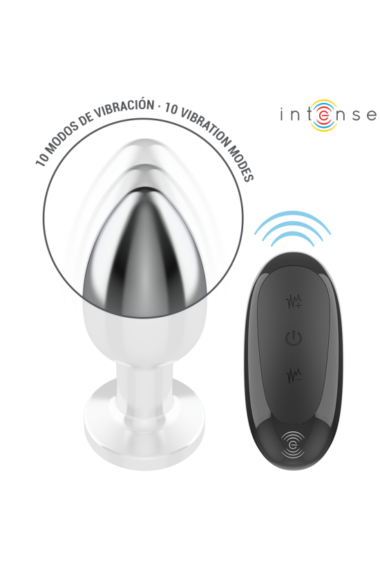 INTENSE - PLUG ANALE 10 VIBRAZIONI METALLO CON TELECOMANDO L