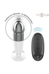 INTENSE - ANAL PLUG 10 VIBRAZIONI DILDO METALLO CON TELECOMANDO S