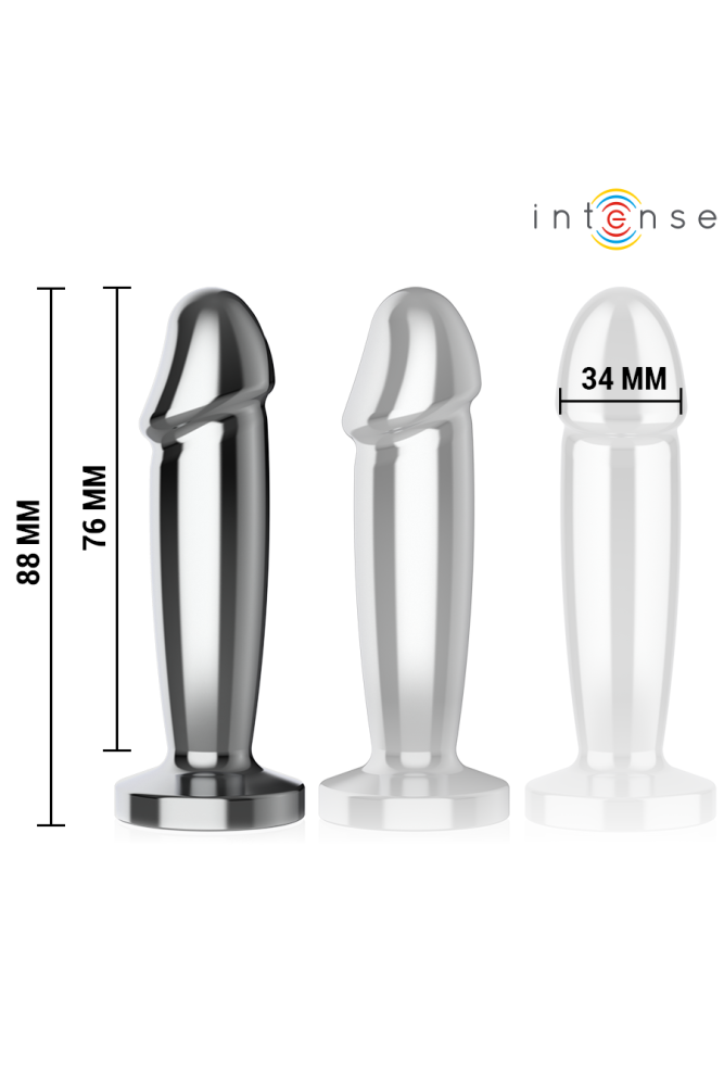 INTENSE - ANAL PLUG 10 VIBRAZIONI DILDO METALLO CON TELECOMANDO S