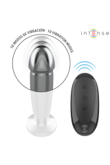 INTENSE - ANAL PLUG 10 VIBRAZIONI DILDO METALLO CON TELECOMANDO M