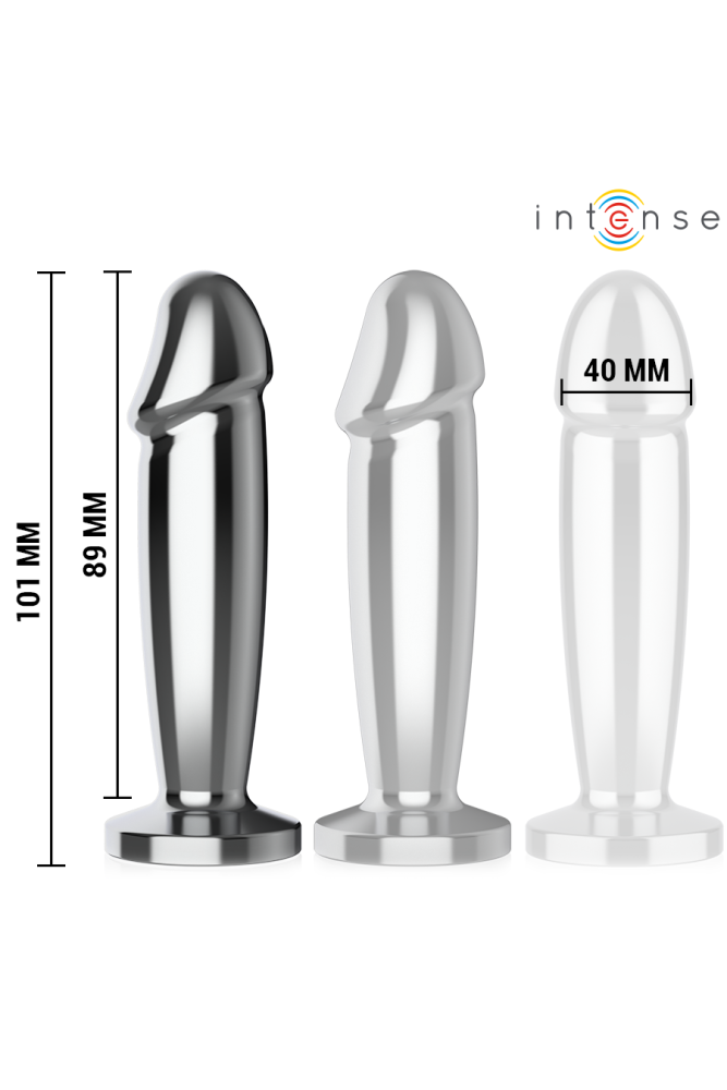 INTENSE - ANAL PLUG 10 VIBRAZIONI DILDO METALLO CON TELECOMANDO M