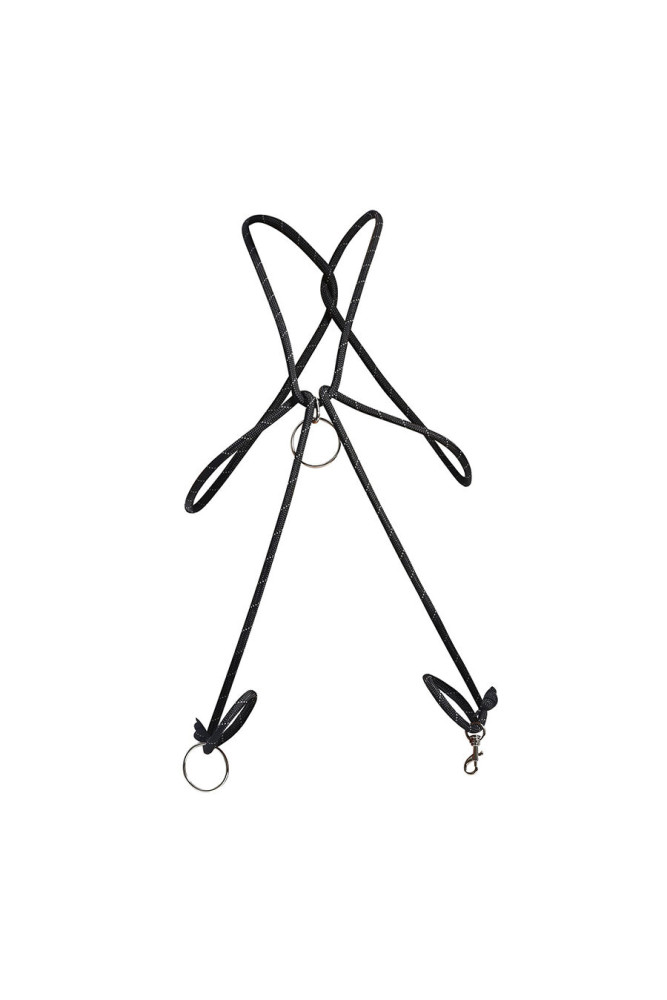 MOB - DNGEON CORDA NERA CON ANELLO PER IL PENE