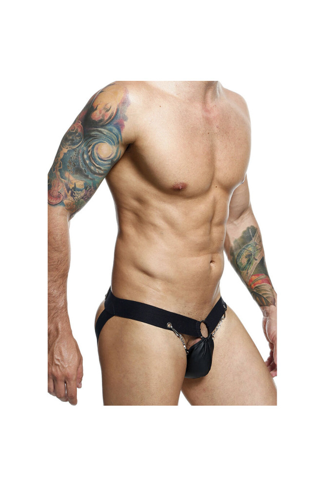 MOB - DNGEON JOCKSTRAP NERO CON CATENA TAGLIA UNICA