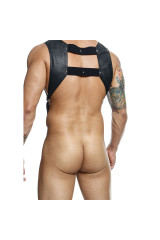 MOB - DNGEON IMBRACATURA NERA CON ANELLO SUPERIORE PER IL PENE TAGLIA UNICA