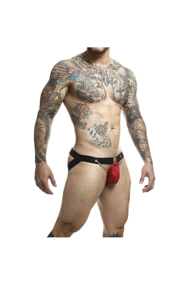 MOB - DNGEON JOCKSTRAP ROSSO CON CATENE TAGLIA UNICA