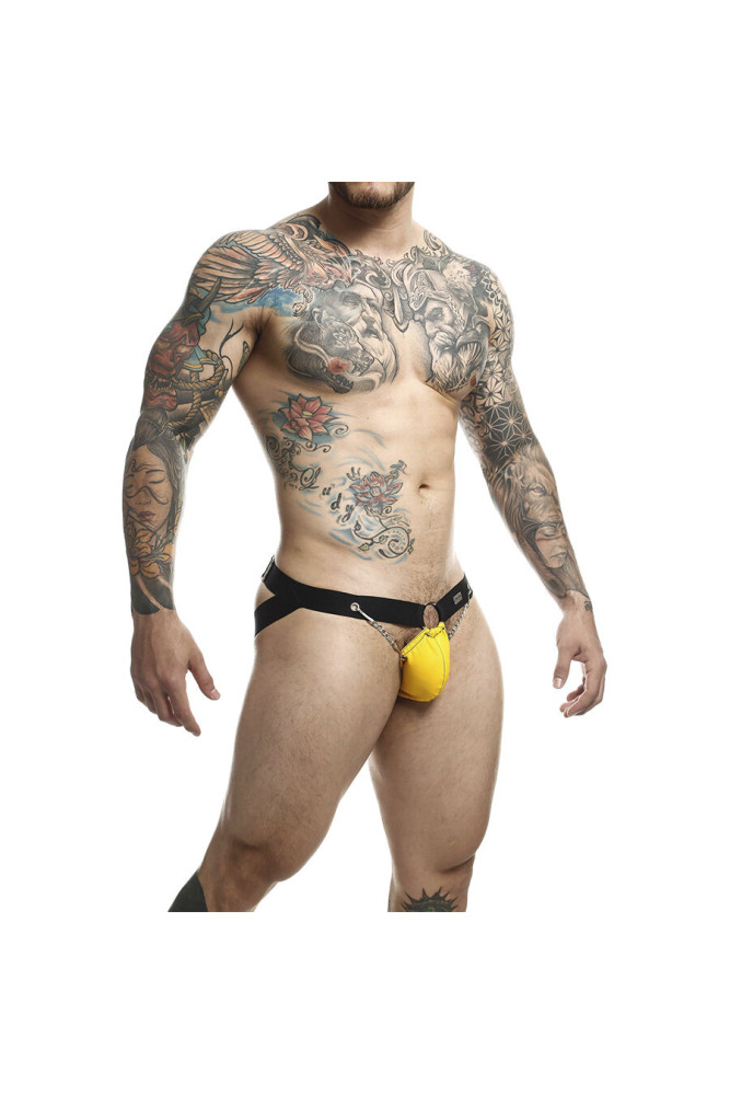 MOB - DNGEON JOCKSTRAP GIALLO CON CATENE TAGLIA UNICA