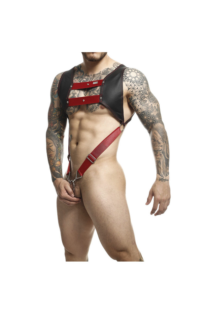 MOB - IMBRACATURA DNGEON CON ANELLO ROSSO PER PENE TAGLIA UNICA