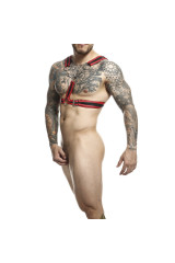 MOB - DNGEON IMBRACATURA ROSSA CON CATENE TAGLIA UNICA