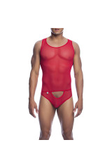 MOB - BODYSHEER ROSSO TRASPARENTE TAGLIA L/XL