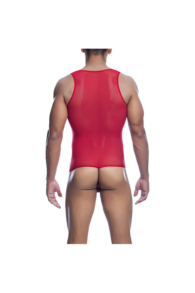 MOB - BODYSHEER ROSSO TRASPARENTE TAGLIA L/XL
