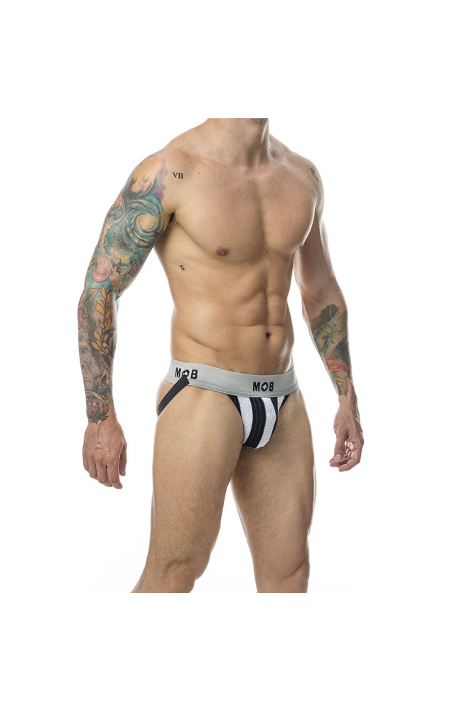 MOB - JOCK BIANCO A RIGHE CLASSICHE TAGLIA L