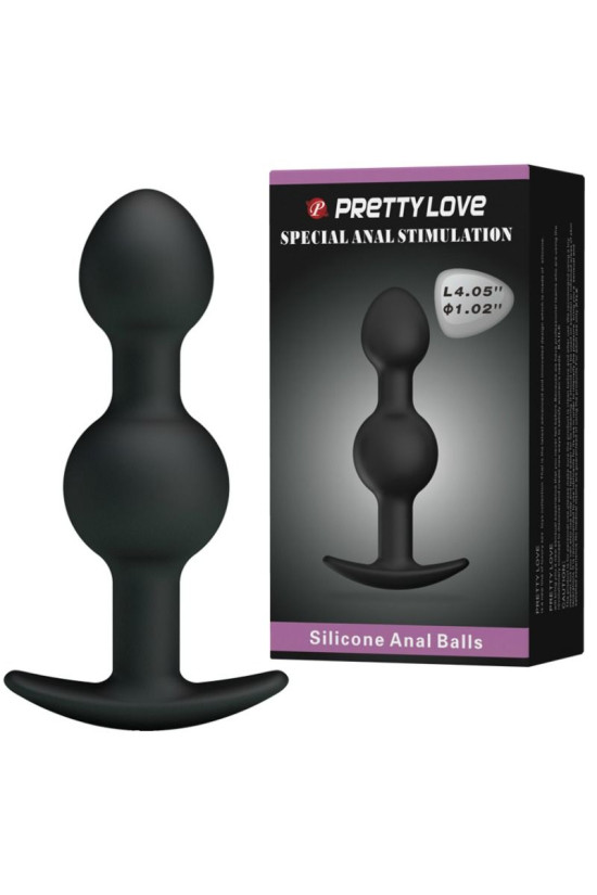 PRETTY LOVE - SFERE ANALI IN SILICONE PER STIMOLAZIONE SPECIALE 10.3 CM NERO