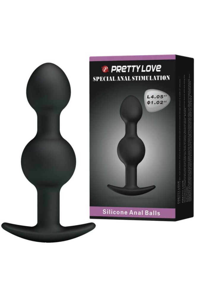 PRETTY LOVE - SFERE ANALI IN SILICONE PER STIMOLAZIONE SPECIALE 10.3 CM NERO