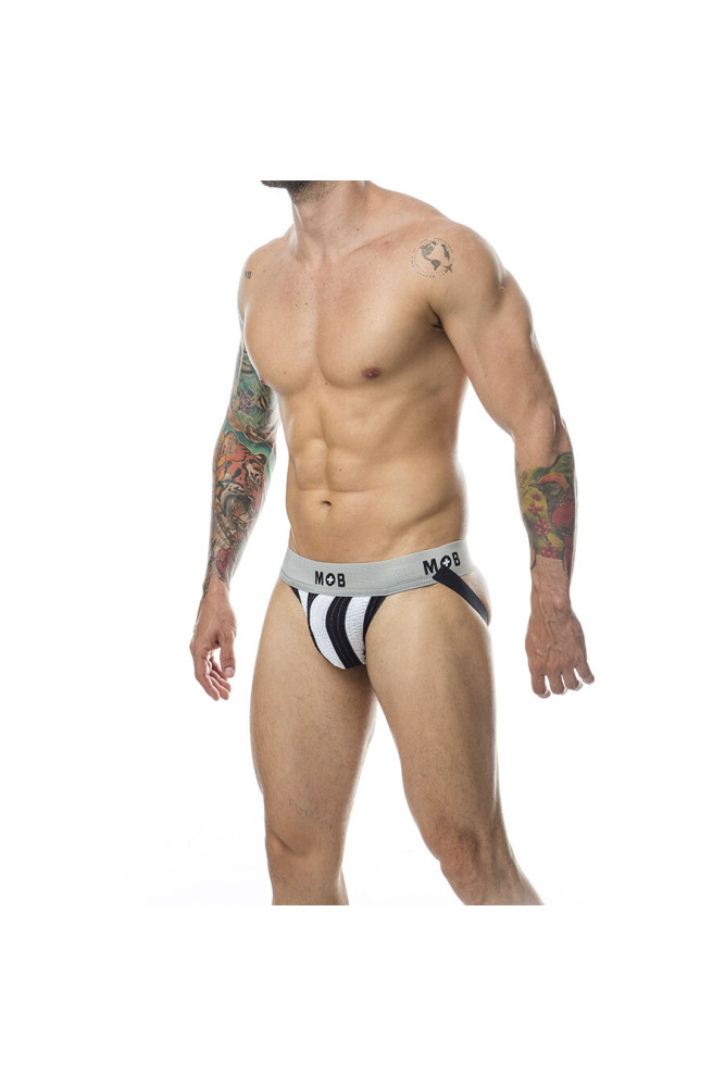 MOB - JOCK BIANCO A RIGHE CLASSICHE TAGLIA XXL