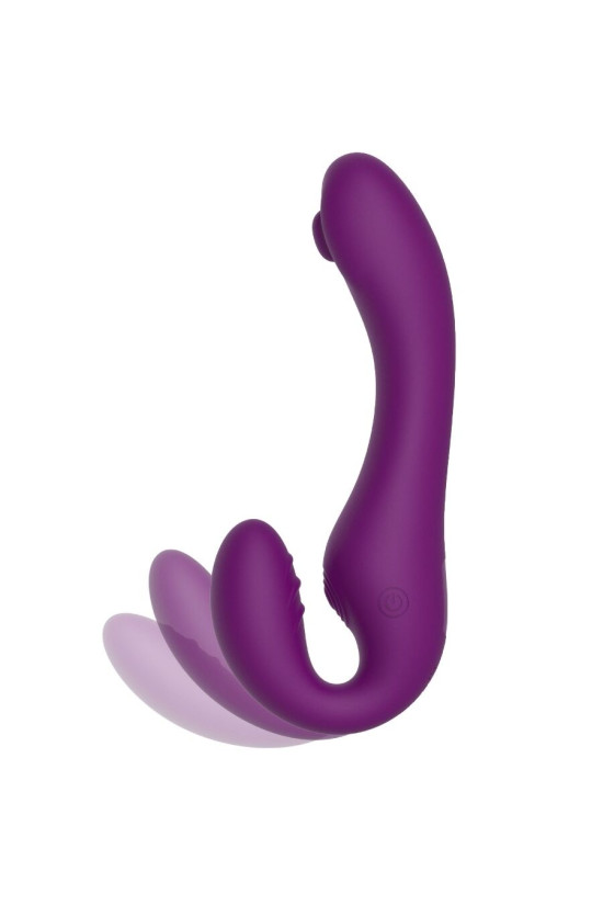 XOCOON - VIBRATORE 2 IN 1 STRAPLESS STRAP-ON CON TELECOMANDO VIOLA