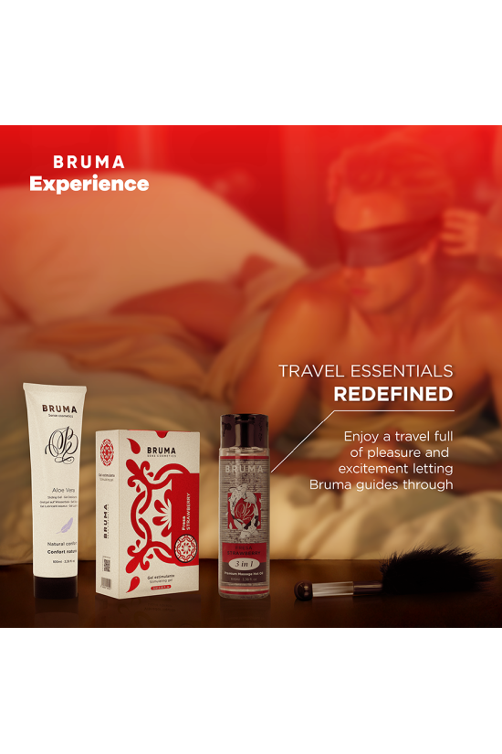 BRUMA XPERIENCE - KIT TENTAZIONE DOLCE ALLA FRAGOLA CON POTENZIATORE DI ORGASMO
