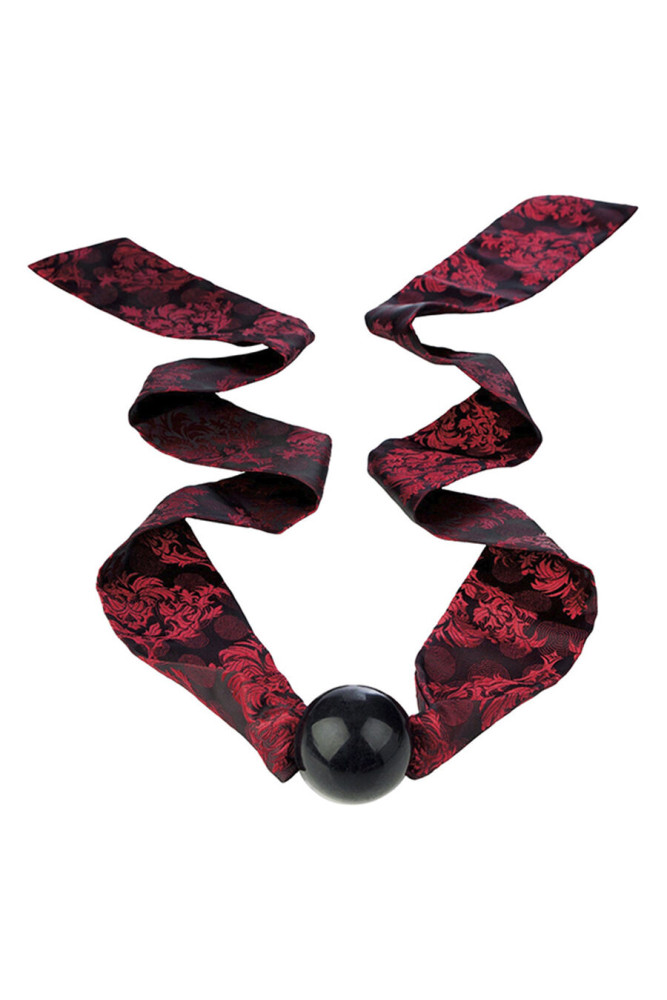 CALEXOTICS - SCANDAL BALL GAG CON FIOCCO NERO/ROSSO