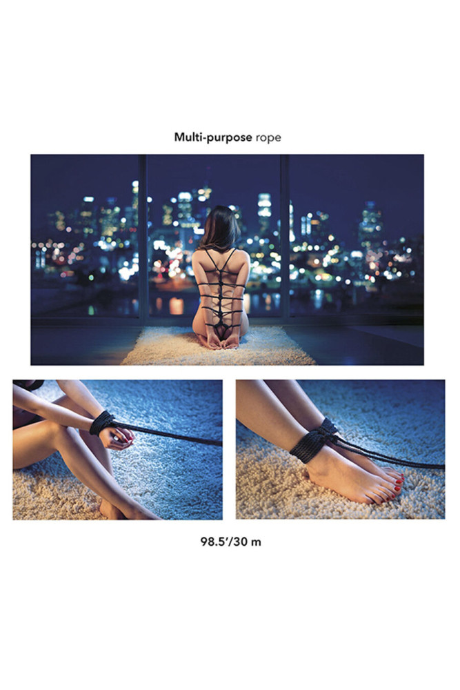 CALEXOTICS - SCANDAL CORDA NERA BDSM 30 M