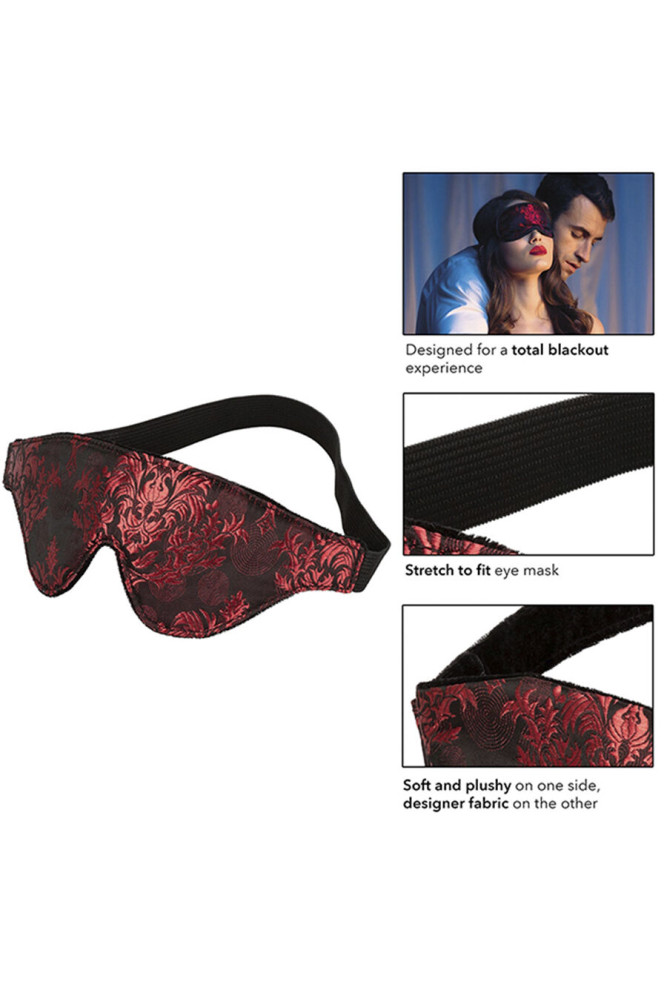 CALEXOTICS - SCANDAL MASCHERA OCCHI OPACA CON DETTAGLI ROSSI