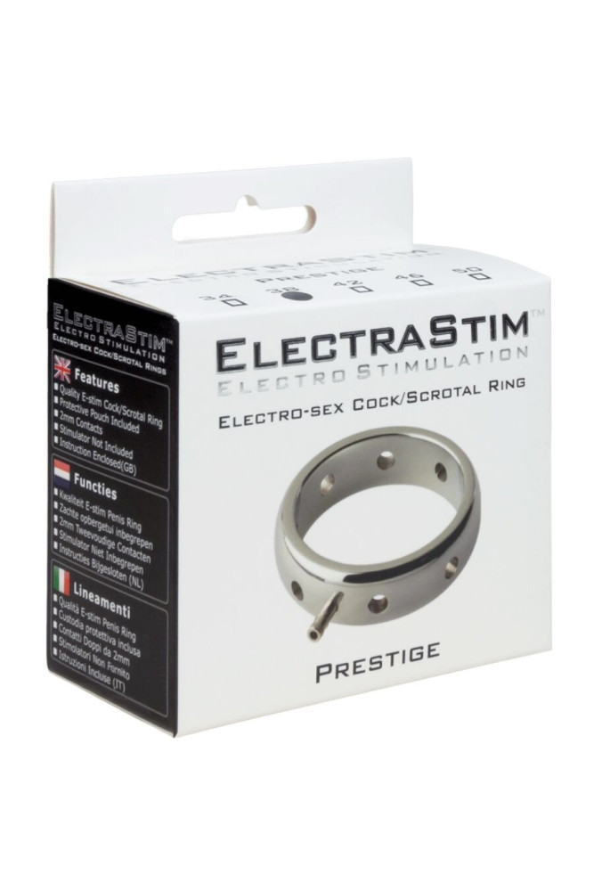 ELECTRASTIM - ANELLO ELETTROMAGNETICO PER PENE IN METALLO PRESTIGE 42 MM