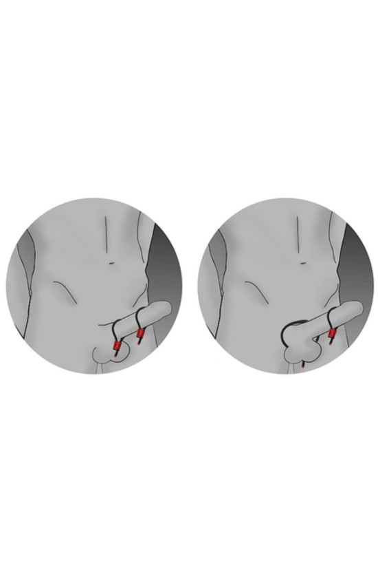 ELECTRASTIM - PRESTIGE ELECTRA LOOPS ANELLI PER IL PENE REGOLABILI ROSSI