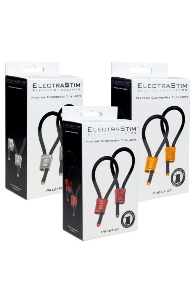 ELECTRASTIM - PRESTIGE ELECTRA LOOPS ANELLI PER IL PENE REGOLABILI ROSSI