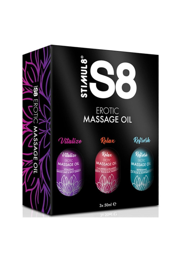 STIMUL8 - S8 OLIO PER MASSAGGIO CONFEZIONE 3 X 50 ML