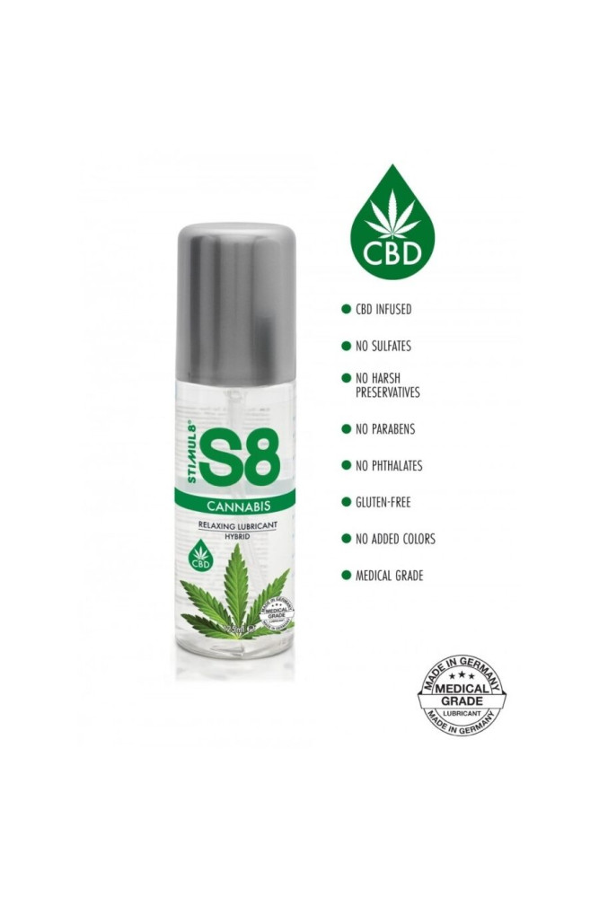 STIMUL8 - S8 LUBRIFICANTE IBRIDO ALLA CANNABIS 125 ML