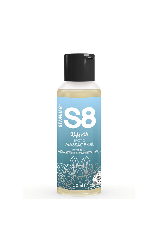 STIMUL8 - S8 REFRESH OLIO DA MASSAGGIO EROTICO IN COTONE 50 ML