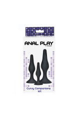 TOYJOY - ANAL PLAY CURVY COMPANIONS PLUG ANALE 3 PEZZI NERO