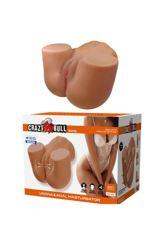 CRAZY BULL - WENDY VIBRATORE E SUCCHIATORE REALISTICO PER POLSO FEMMINILE CON SUONO 11 KG