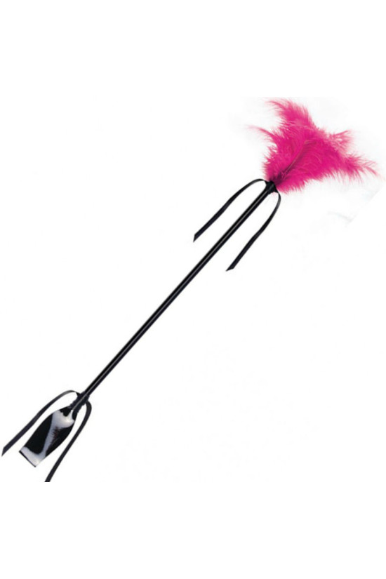 SECRETPLAY - WHIP & FEATHER NERO E FUCSIA