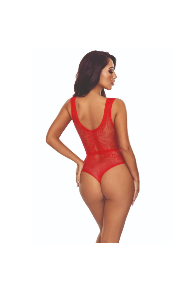 PASSION - BS115 BODYSTOCKING GRID RED