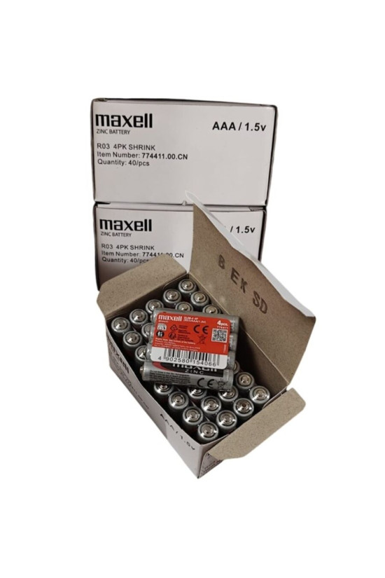 MAXELL - BATTERIA SALINA MANGANESO AAA R03 RETRATTILE*4